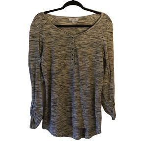 BLACK and White Long Sleeve Shirt